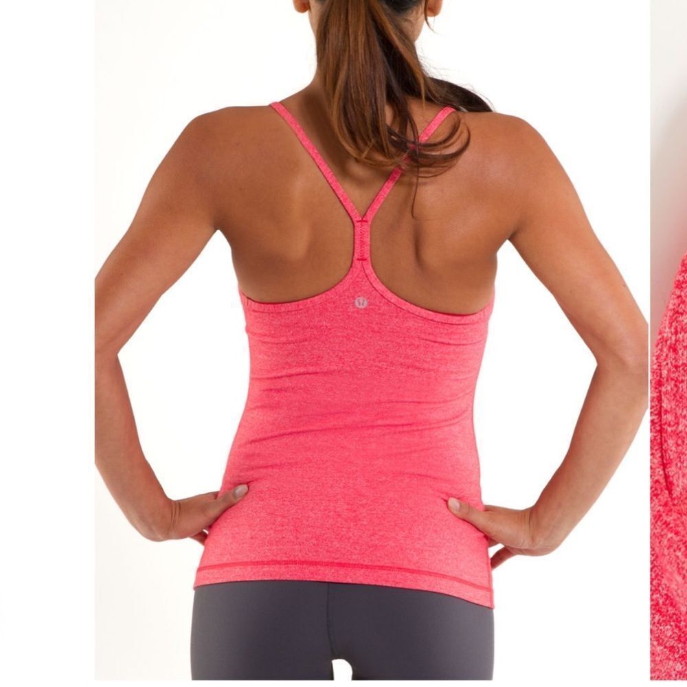 Lululemon Power Y Tank Currant Heather Red Size 6